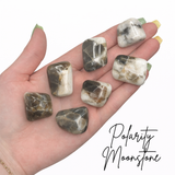 Polarity Moonstone Tumble, Tumbled Polarity Moonstone, Polished Polarity Moonstone