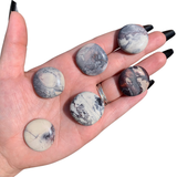 Gemstone Coin - Mini Crystal Worry Stone - Pocket Stone