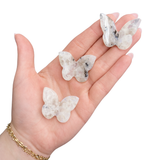Mini 3D Gemstone Butterfly - Natural Crystal Butterfly - Small Gemstone Butterfly Carving