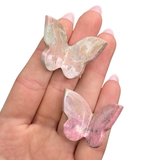 Mini 3D Gemstone Butterfly - Natural Crystal Butterfly - Small Gemstone Butterfly Carving