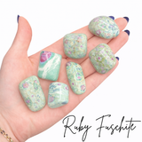 Ruby Fuchsite Tumble, Tumbled Ruby Fuchsite, Ruby in Fuchsite, Healing Ruby Fuchsite