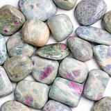 Ruby Fuchsite Tumble, Tumbled Ruby Fuchsite, Ruby in Fuchsite, Healing Ruby Fuchsite
