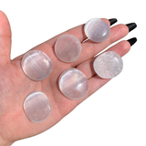 Gemstone Coin - Mini Crystal Worry Stone - Pocket Stone