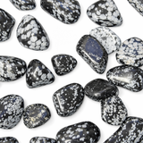 Snowflake Obsidian Tumble, Tumbled Snowflake Obsidian, Polished Snowflake Obsidian