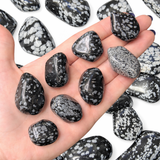 Snowflake Obsidian Tumble, Tumbled Snowflake Obsidian, Polished Snowflake Obsidian