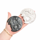 Silversheen Obsidian Fox Carving - With Stand - Obsidian Fox Carving