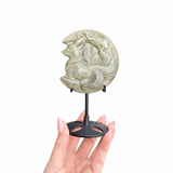 Silversheen Obsidian Fox Carving - With Stand - Obsidian Fox Carving