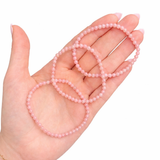 Faceted Pink Opal Bracelet - Pink Opal Bracelet - 4mm Facet Pink Opal Bracelet - High Quality