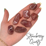 Tumbled Strawberry Quartz, Polished Strawberry Quartz, Natural Strawberry Quartz, Strawberry Quartz Tumble, P-157
