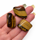 Tigers Eye Tumbled Stone, Tumbled Tigers Eye, Tigers Eye Pocket Stone