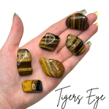 Tigers Eye Tumbled Stone, Tumbled Tigers Eye, Tigers Eye Pocket Stone
