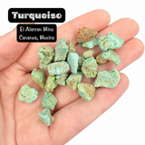 THREE Natural Turquoise Stones - Mexico - Genuine Turquoise Small Crystal