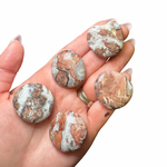 Gemstone Coin - Mini Crystal Worry Stone - Pocket Stone