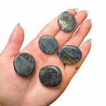 Gemstone Coin - Mini Crystal Worry Stone - Pocket Stone