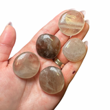 Gemstone Coin - Mini Crystal Worry Stone - Pocket Stone