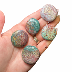 Gemstone Coin - Mini Crystal Worry Stone - Pocket Stone