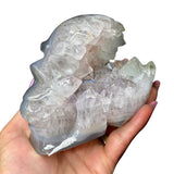 Druzy Agate Skull - 4" Natural Agate Skull - Amethyst and Agate Skull