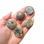 Gemstone Coin - Mini Crystal Worry Stone - Pocket Stone