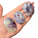 Unicorn Stone Palm Stone - Pink Tourmaline in Lepidolite Palm - Polished Pink Tourmaline Palm