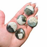Gemstone Coin - Mini Crystal Worry Stone - Pocket Stone