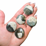 Gemstone Coin - Mini Crystal Worry Stone - Pocket Stone