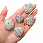 Gemstone Coin - Mini Crystal Worry Stone - Pocket Stone