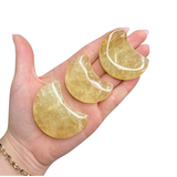 Small Citrine Moon - Polished Citrine Moon - Heated Citrine Moon