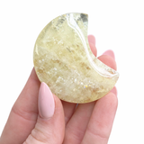 Small Citrine Moon - Polished Citrine Moon - Heated Citrine Moon