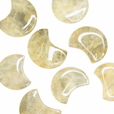 Small Citrine Moon - Polished Citrine Moon - Heated Citrine Moon