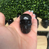 5cm Obsidian Skull Carving, Obsidian Skull Gemstone, Obsidian Skull