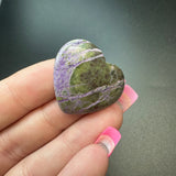 25g Stichtite Heart Cabochons, Bulk or Wholesale Stichtite Heart Cabochons, Stichtite Heart Cabochon