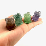 Gemstone Sitting Kitty Carving, Sitting Cat Carving, Crystal Cat Carving, Natural Crystal Cat Carving