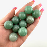 22mm Green Aventurine Sphere, Aventurine Mini Sphere, Small Aventurine Sphere, A-43