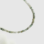 3mm Faceted Gemstone Necklace, Dainty Crystal Necklace, Natural Gemstone Necklace, Facet Gemstone Necklace