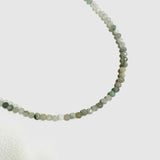 3mm Faceted Gemstone Necklace, Dainty Crystal Necklace, Natural Gemstone Necklace, Facet Gemstone Necklace