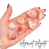 Apricot Agate, Tumbled Apricot Agate, Apricot Agate Pocket Stone
