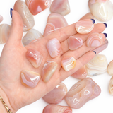 Apricot Agate, Tumbled Apricot Agate, Apricot Agate Pocket Stone