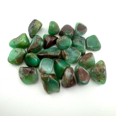 Green Chrysoprase Tumbled Stone, Tumbled Chrysoprase, Juicy Chrysoprase Stone, Smooth Chrysoprase Tumble