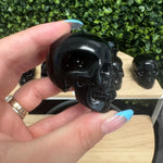 5cm Obsidian Skull Carving, Obsidian Skull Gemstone, Obsidian Skull