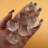 Clear Quartz Sphere with Rainbows, Small Quartz Sphere, Small Quartz Sphere with Rainbows, P-45