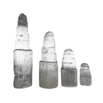 Selenite Tower, Rough Selenite Tower, 6cm, 10cm, 15cm, 20cm, Satin Spar Selenite Tower