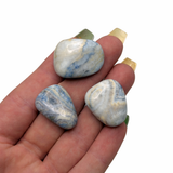 Tumbled Blue Scheelite, Blue Scheelite Tumble, Polished Blue Scheelite, Pocket Blue Scheelite