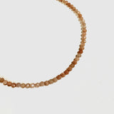 3mm Faceted Gemstone Necklace, Dainty Crystal Necklace, Natural Gemstone Necklace, Facet Gemstone Necklace