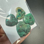 25g Chrysocolla Heart Cabochons, Bulk or Wholesale Chrysocolla Heart Cabochons, Chrysocolla Heart Cabochon