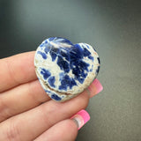 25g Sodalite Heart Cabochons, Bulk or Wholesale Sodalite Heart Cabochons, Sodalite Heart Cabochon