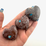 Cavansite Heart Palm, Natural Cavansite Heart, Smooth Cavansite Heart, Polished Cavansite Heart, P-158