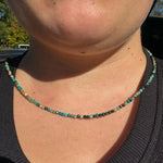 3mm Faceted Gemstone Necklace, Dainty Crystal Necklace, Natural Gemstone Necklace, Facet Gemstone Necklace