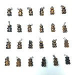 Tigers Eye Gummy Bear Pendant, Dainty Tigers Eye Bear Pendant, Tigers Eye Gummy Bear Charm, B-98
