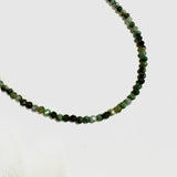 3mm Faceted Gemstone Necklace, Dainty Crystal Necklace, Natural Gemstone Necklace, Facet Gemstone Necklace