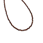 3mm Faceted Gemstone Necklace, Dainty Crystal Necklace, Natural Gemstone Necklace, Facet Gemstone Necklace